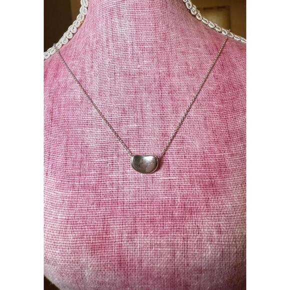 Tiffany & Co Elsa Peretti Womens Silver Bean Pendant Necklace Classic - Picture 1 of 4